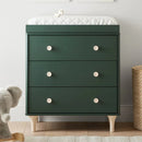3-Drawer Changing Table Dresser - Forest Green