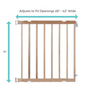 North States Wood Child Safety Gate - 30 In. H X 28-42 In. W