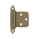 Amerock 1-3/4 in. W X 2-3/4 in. L Burnished Brass Steel Self-Closing Hinge 2 pk