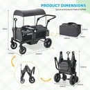 Stroller Wagon, 2 Seat Stroller for 2 Kids -  Gray