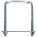 Hampton 3/8 in. X 3 in. W X 4 in. L Coarse Zinc-Plated Steel Square Bend U Bolt, Pack of 10