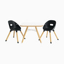 Play Kit (Play Table/Play Chair Set) - Coconut table w/ Charcoal Chairs