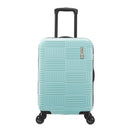 Checkered Hardside Carry On Spinner Suitcase - Mint Green