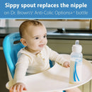 Milestones Options+ Sippy Spouts, Narrow, Soft 100% Silicone Baby Bottle Sippy Spout, 6m+, 2 Count (Pack of 1)