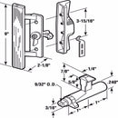 Prime-Line Wood Tone Metal Outdoor Patio Door Handle Set