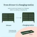 Margot 6-Drawer Dresser - Forest Green