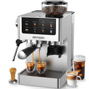 Espresso Machine with Grinder - Brushed Stainless Steel