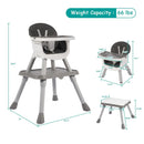 Convertible 6-in-1 Baby High Chair - Gray