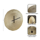 All Things Decor 16" Sancia Metal Wall Clock Diameter Gold