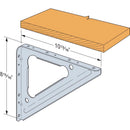 Simpson Strong-Tie Zinc Galvanized, G90 Silver Steel Bracket 16 Ga. 11 in. L
