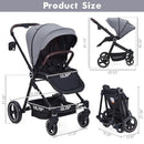 Convertible Baby Pram - Light Grey