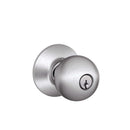 Schlage Orbit Satin Chrome Entry Door Knob 1-3/4 in.