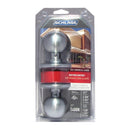 Schlage Orbit Satin Chrome Entry Door Knob 1-3/4 in.