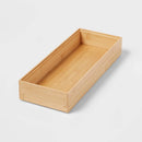 6"x 15" Bamboo Rectangular Drawer Organizer Brown