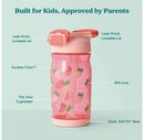 14oz Plastic Hydrate Kids Water Bottle with Straw Lid - Berry Sweet