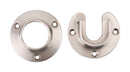 Knape & Vogt Pro HD 6-1/2 in. L X 1-5/16 in. D Brushed Nickel Steel Rod Socket, Pack of 6