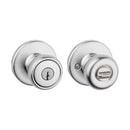 Kwikset SmartKey Tylo Smart Key Satin Chrome Entry Door Knob 1-3/4 in.