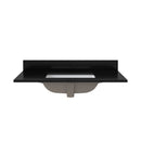 Craft + Main QZ37228BGR Vanity Top, 22 in OAL, 37 in OAW, Ceramic/Quartz, Black Galaxy, Undermount Sink, 1-Bowl