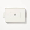 2pc Stoneware Rectangle Baking Dish Set- Cream