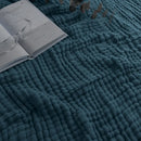 Muslin Cotton Blanket for Adults, Extra Large, Throw 50" x 60" - Neptune