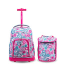 Kids' Rolling Backpack with Lunch Bag - Blue Raspberry