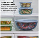 6pc Lidded Mixing Bowl Set - Multicolored Glass Bowls