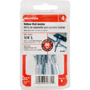 HILLMAN 1/4 in. D X 3 in. L Steel Pan Head Hollow Wall Anchors 5 pk, Pack of 5