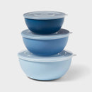 Plastic Mixing Bowl Set with Lids - 6-Piece