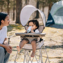 Portable High Chair with Canopy - Sandstone
