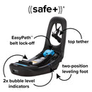 LiteClik30 XT SafePlus Infant Car Seat and Base, Black Storm