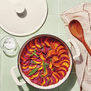 3.5qt Enamel Braiser - Cream