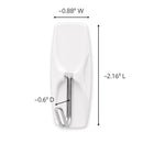 3M Command Medium Plastic Wire Hooks 2.17 in. L 2 pk