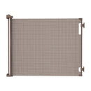 Retractable Baby Gate Perma Child Safety 33" Tall x 71” Wide, Mesh, for Stairs, Doorways, Dogs, Pets, Indoor, Outdoor, One-Handed Operation, Locking, Easy Install, Hardware Mount, Brown Brown 33" Tall x 71" Wide