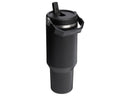 40 oz Stainless Steel Ice Flow Flip Straw Tumbler Black 2.0