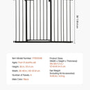 Baby Gate 26-48 Inches - Black
