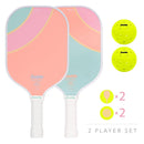 2 Player Poly Paddle Set - Yellow/Green