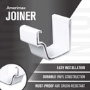 Amerimax 3.5 in. H X 3.5 in. W X 5 in. L White Vinyl K Gutter Connector