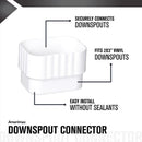 Amerimax 3 in. H X 2 in. W X 3 in. L White Vinyl K Downspout Connector