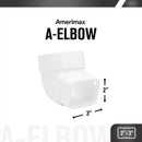 Amerimax 4.25 in. H X 3.25 in. W X 4.25 in. L White Vinyl K Gutter Elbow