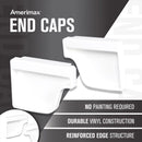Amerimax 4.6 in. H X 2 in. W X 5 in. L White Vinyl K Gutter End Cap, Pack of 16