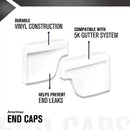 Amerimax 4.6 in. H X 2 in. W X 5 in. L White Vinyl K Gutter End Cap, Pack of 16