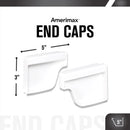 Amerimax 4.6 in. H X 2 in. W X 5 in. L White Vinyl K Gutter End Cap, Pack of 16