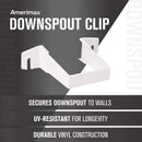 Amerimax 1 in. H X 3.3 in. W X 4.3 in. L White Vinyl U Downspout Bracket