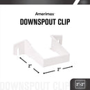 Amerimax 1 in. H X 3.3 in. W X 4.3 in. L White Vinyl U Downspout Bracket