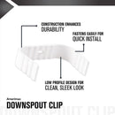 Amerimax 0.8 in. H X 2 in. W X 3.25 in. L White Vinyl Traditional Downspout Band