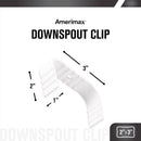 Amerimax 0.8 in. H X 2 in. W X 3.25 in. L White Vinyl Traditional Downspout Band