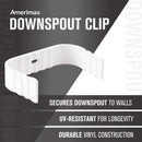 Amerimax 0.8 in. H X 2 in. W X 3.25 in. L White Vinyl Traditional Downspout Band
