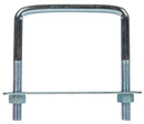 Hampton 3/8 in. X 3-3/4 in. W X 4 in. L Coarse Zinc-Plated Steel Lumber Size Square Bend U-Bolt, Pack of 5