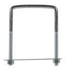 Hampton 3/8 in. X 3.7 in. W X 5 in. L Coarse Zinc-Plated Steel Lumber Size Square Bend U-Bolt, Pack of 5