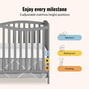Chelsea 5-in-1 Convertible Crib - Steel Grey